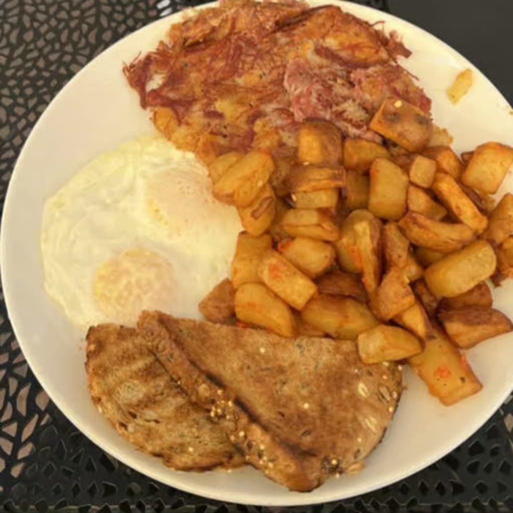 CB Hash and Eggs.