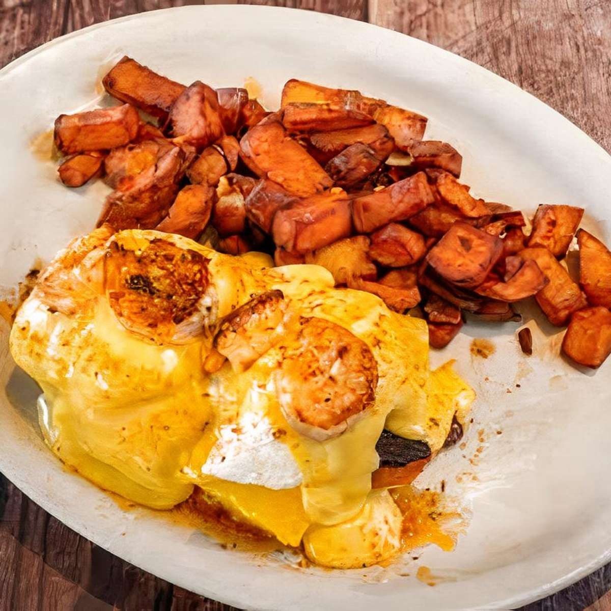 Cajun Shrimp and Grits Benedict.
