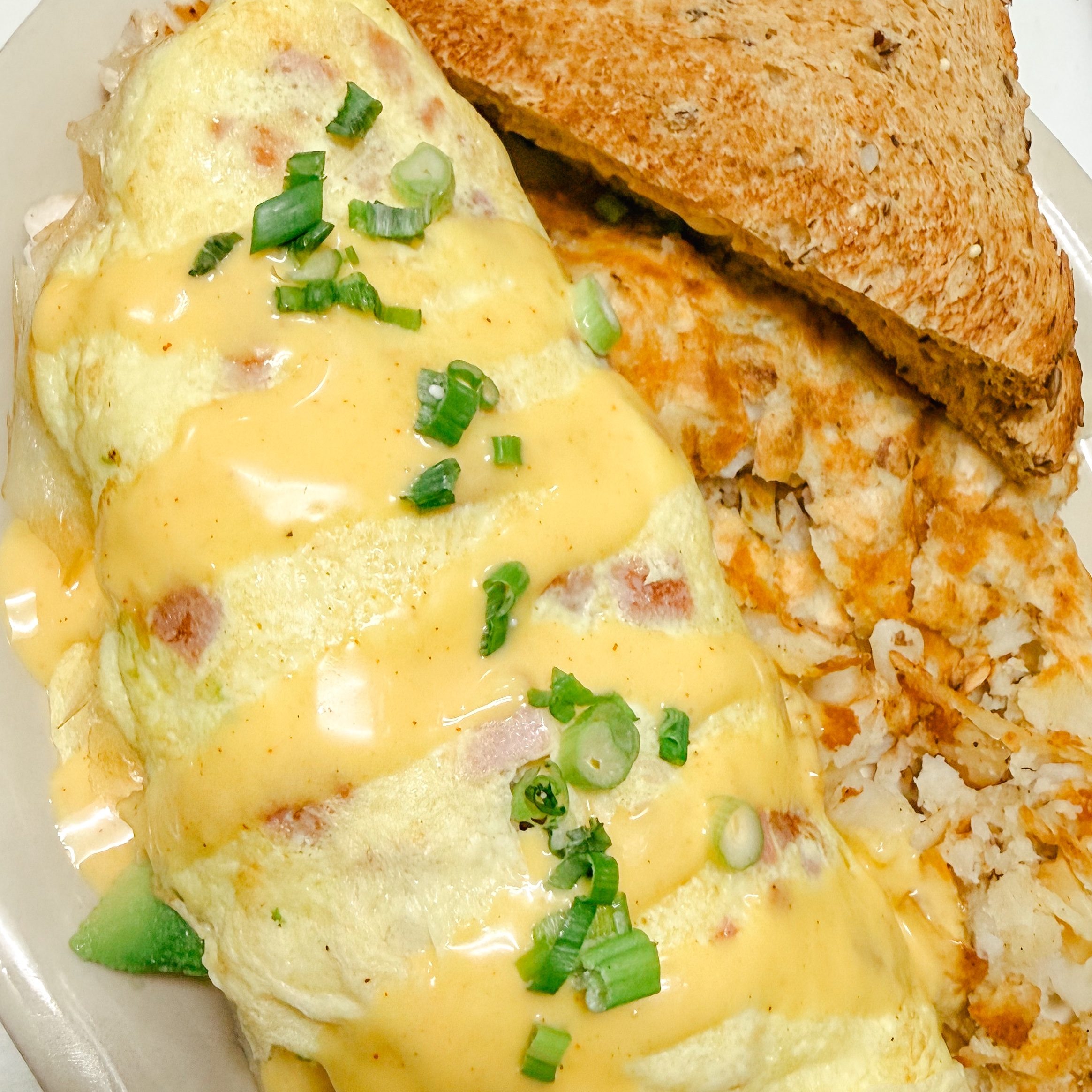 Chicken Cordon Bleu Omelette.