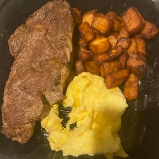 Hamburger Steak and Eggs